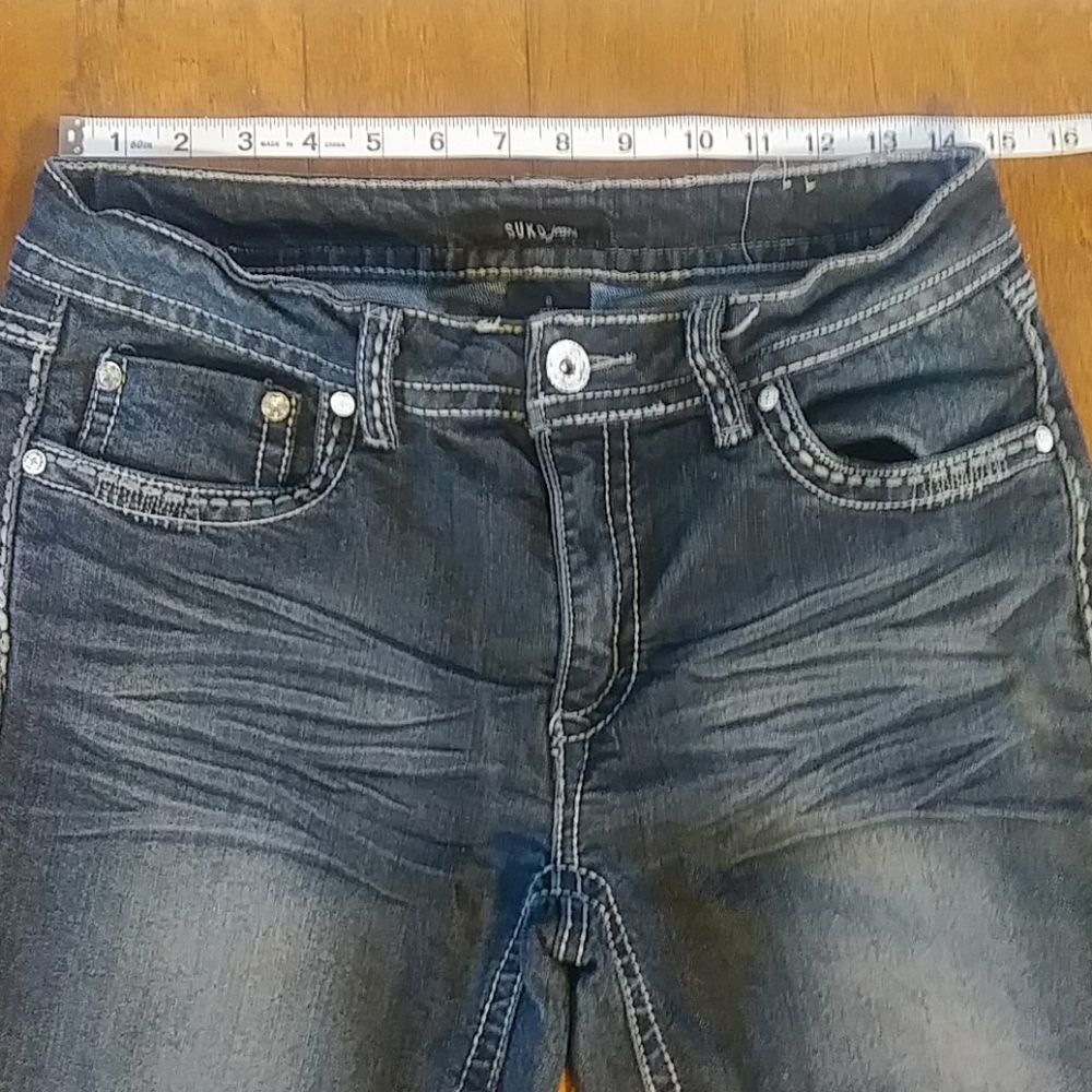 Suko Jeans Denim Capris Size 8 - Picture 3 of 5